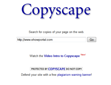 Copyscape - Online Free Plagiarism Checker